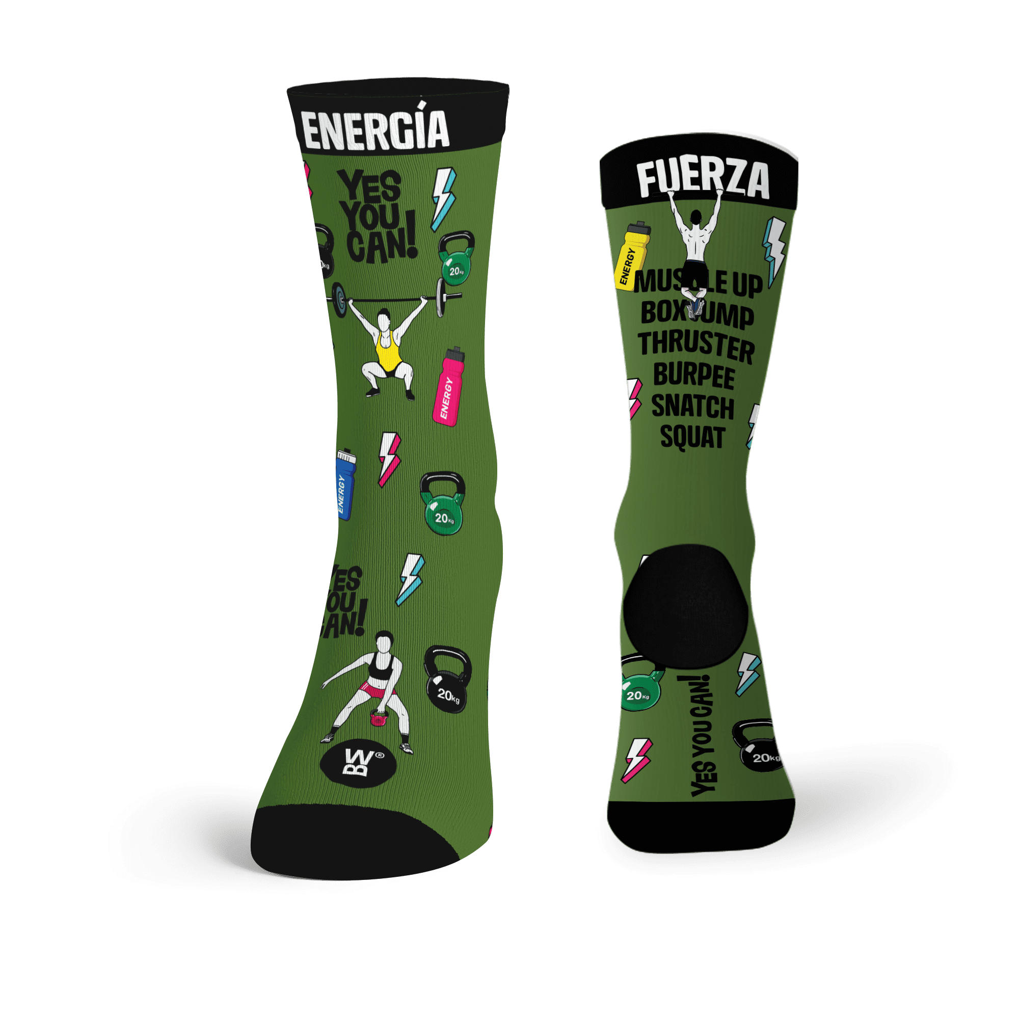 Calcetines Crossfit Verdes Brush Willis
